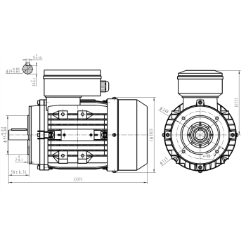 Silnik elektryczny jednofazowy 2,2kW 2800 obr/min. 90B14